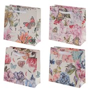 Пакет подарочный (бумага, плотность 210г/м2, блок 12шт,Блок - вид), L15 W6 H14,5 см, 4в.