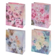 Пакет подарочный (бумага, плотность 210г/м2, блок 12шт,Блок - вид), L26 W12 H32 см, 4в.