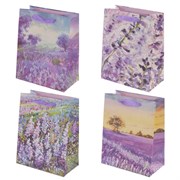 Пакет подарочный (бумага, плотность 210г/м2, блок 12шт,Блок - вид), L18 W10 H23 см, 4в.