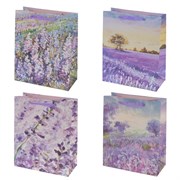 Пакет подарочный (бумага, плотность 210г/м2, блок 12ш,Блок - видт), L26 W12 H32 см, 4в.