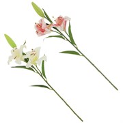 Цветок искусственный "Лилия", L24 W15 H87 см, 2в.