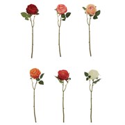 Цветок искусственный "Роза", L15 W10 H63 см, 6в.