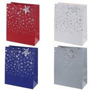 Пакет подарочный (бумага, плотность 210г/м2, блок 12шт), L31 W12 H42 см, 4в.