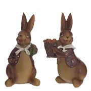 Фигурка декоративная "Заяц", L6,5 W7 H12,5 см, 2в.