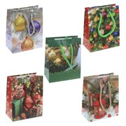 Пакет подарочный,  L11 W6 H14 см, (в ассорт.)