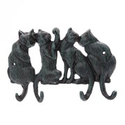 Вешалка на четыре крючка  "Кошки", L18 W2,5 H12,5 см