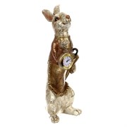 Фигурка декоративная "Заяц" с часами , L15 W11,5 H30 см