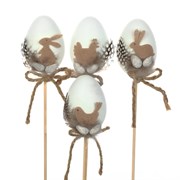 Изделие декоративное (вставка) "Яйцо пасхальное" (4*6), L4 W4 H27 см, 4в.