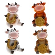 Копилка "Коровка", L8 W7,5 H10,5 см, 4в.