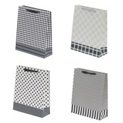 Пакет подарочный (бумага, плотность 210г/м2, блок 12шт), L26 W10 H32 см, 4в.