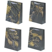 Пакет подарочный (бумага, плотность 210г/м2, блок 12шт), L26 W10 H32 см, 4в.