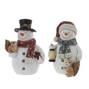 Фигурка декоративная "Снеговик",  L11,5 W10,5 H18 см, 2в.