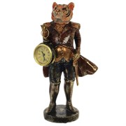Фигурка декоративная "Тигр" (1xLR44)  с часами,  L13 W11,5 H26,5 см