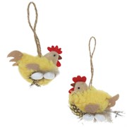Изделие декоративное подвесное "Курица", L6 W9 H12 см, 2в.