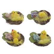 Изделие декоративное "Гнездо пасхальное", L7 W7 H6 см, 4в.