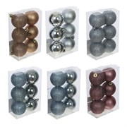 Украшение новогоднее "Шар", набор из 6 шт, D6 см, 6в.