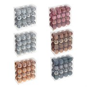 Украшение новогоднее "Шар", набор из 32 шт, D4 см, L16 W16 H8 см, 6в.