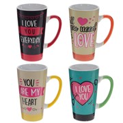 Кружка, 500 мл, L13 W8,5 H15 см, 4в. (2 сорт)