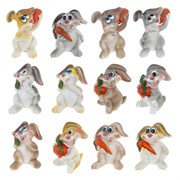Фигурка декоративная "Заяц", L4 W4,5 H5 см, 12в.