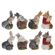 Фигурка декоративная "Заяц", L4 W3,5 H5,5 см, 8в.