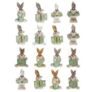 Фигурка декоративная "Заяц", L3 W3 H5 см, 16в.