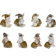 Фигурка декоративная "Заяц", L6 W4,5 H6 см, 8в.