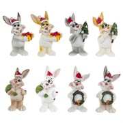 Фигурка декоративная "Заяц", L4 W3,5 H7,5 см, 8в.