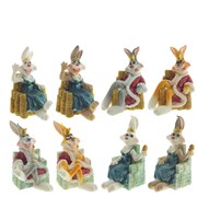 Фигурка декоративная "Заяц", L6 W7 H8,5 см, 8в.