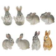 Фигурка декоративная "Заяц", L4,5 W4,5 H7 см, 8в.