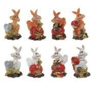 Фигурка декоративная "Заяц", L4 W3 H6 см, 8в.