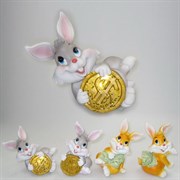 Фигурка декоративная "Заяц", L7 W5,5 H8,5 см, 4в.