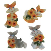 Фигурка декоративная "Заяц", L4,5 W4 H8 см, 4в.