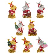 Фигурка декоративная "Заяц", L4 W3,5 H7 см, 8в.