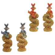 Фигурка декоративная "Заяц", L5 W3,5 H11 см, 4в.