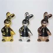 Фигурка декоративная "Заяц", L5 W4 H10 см, 3в.