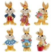 Фигкрука декоративная "Заяц", L6 W4,5 H11 см, 6в.