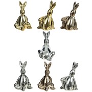 Фигурка декоративная "Заяц", L6 W4,5 H8 см, 9в.