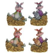 Фигурка декоративная "Заяц", L8 W5 H8,5 см, 4в.