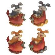 Копилка "Заяц", L10,5 W9 H10 см, 4в.