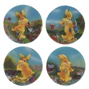 Магнит "Заяц", D7.5 см, L7 W1 H7 см, 4в.