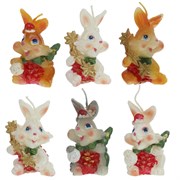 Свеча "Заяц", L4 W3,5 H6 см, 6в.