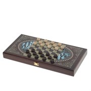 Игра настольная 2 в 1 "Сокол-21" (нарды, шашки), L40 W20 H4 см