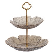 Ваза для фруктов 2-х ярусная, L23 W23 H27 см