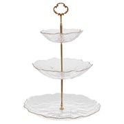 Ваза для фруктов 3-х ярусная, L26 W26 H37 см