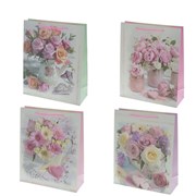 Пакет подарочный (бумага, плотность 210г/м2, блок 12шт), L26 W10 H32 см, 4в.