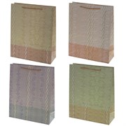 Пакет подарочный (бумага, плотность 210г/м2, блок 12шт), L31 W12 H40 см, 4в.