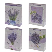 Пакет подарочный (бумага, плотность 210г/м2, блок 12шт), L26 W10 H32 см, 4в.