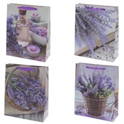 Пакет подарочный (бумага, плотность 210г/м2, блок 12шт), L26 W10 H32 см, 4в.