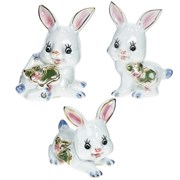 Фигурка декоративная "Заяц", L7 W4,5 H7 см, 3в.