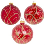 Украшение новогоднее Шар "Хаос", L8 W8 H9 см, 3в.